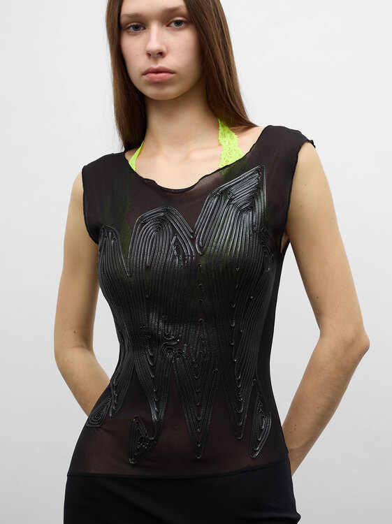 Sleeveless Mesh Dress 