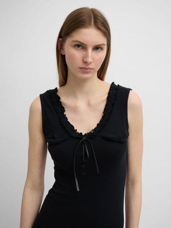 Black Stretchy Mini Dress 