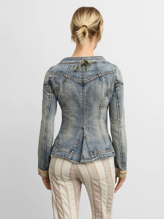 Stefanel Deconstructed Denim Jacket 
