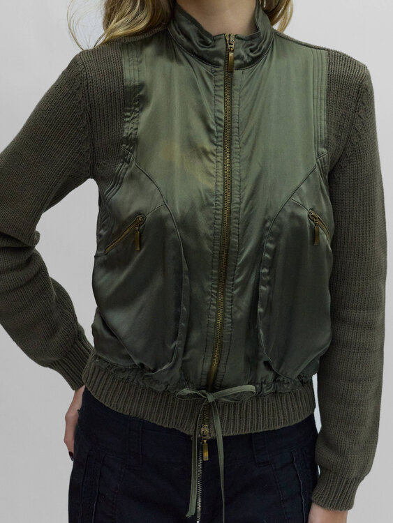 Khaki Knit Jacket 