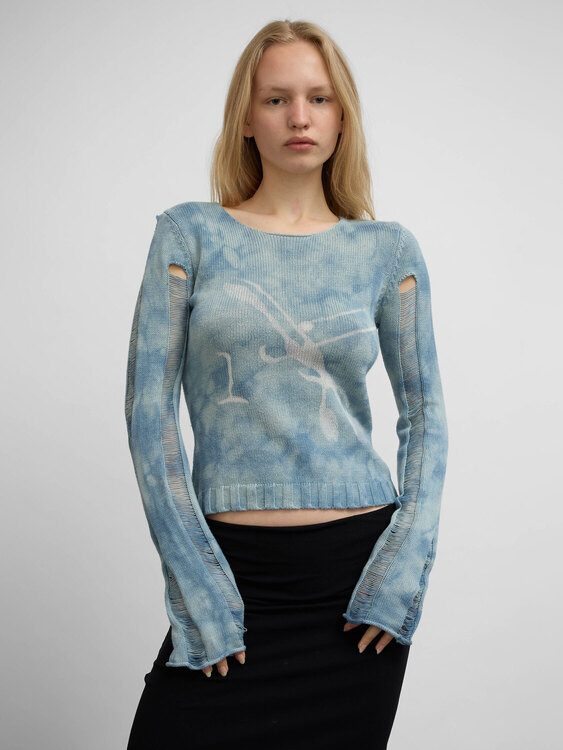 Knitted Tie-Dye Jumper 