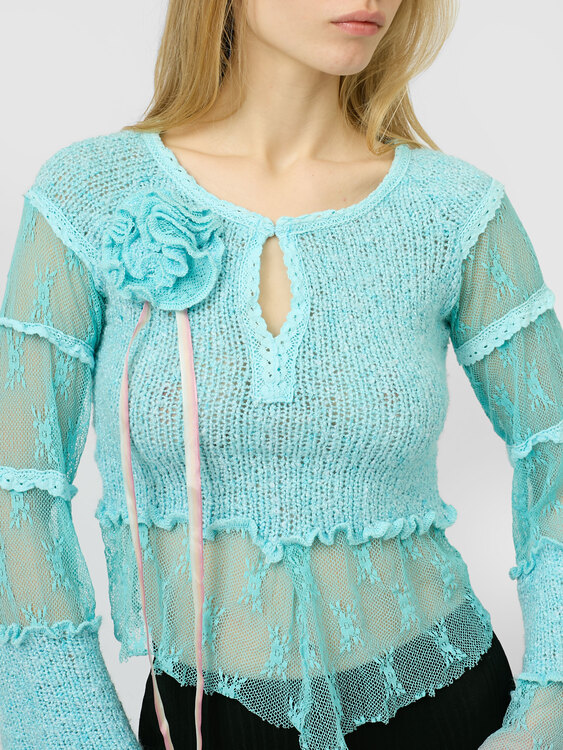 Lace And Knit Jumper 