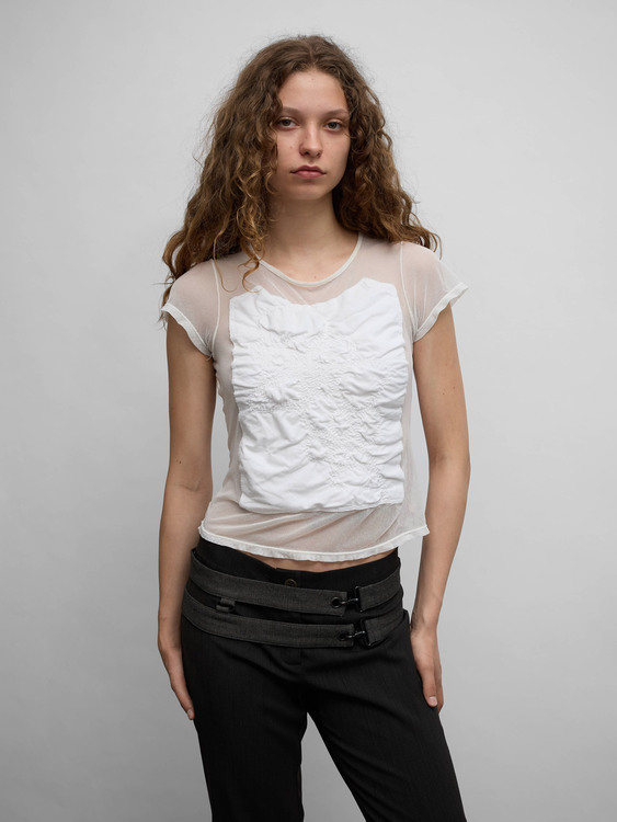 Nolita White Mesh Top 
