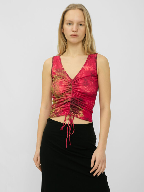 Plein Sud Gathered Mesh Top 