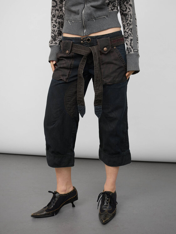 Diesel Denim Cargo Capri Shorts 