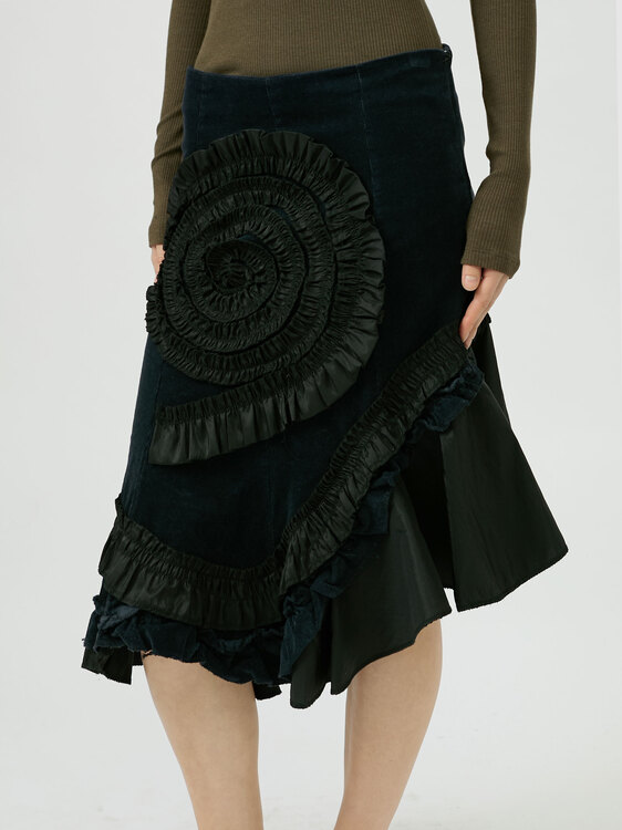 Asymmetrical Midi Skirt 