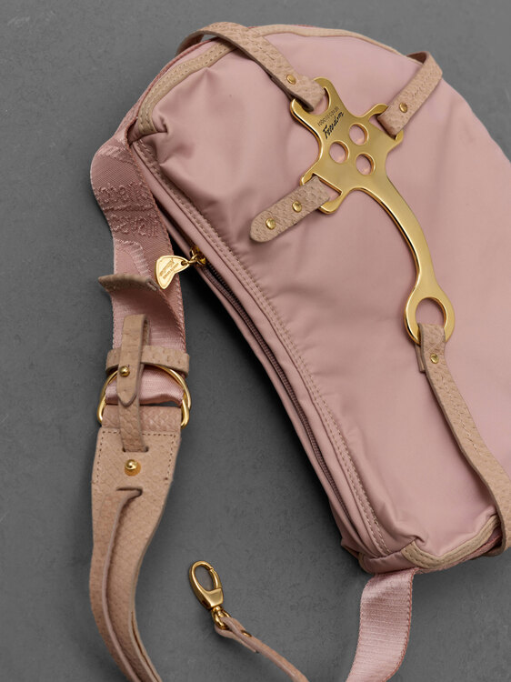 Cavalli Pink Shoulder Bag 