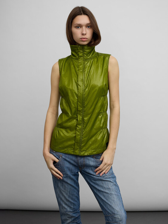 Diesel Apple Green Gathered Vest 