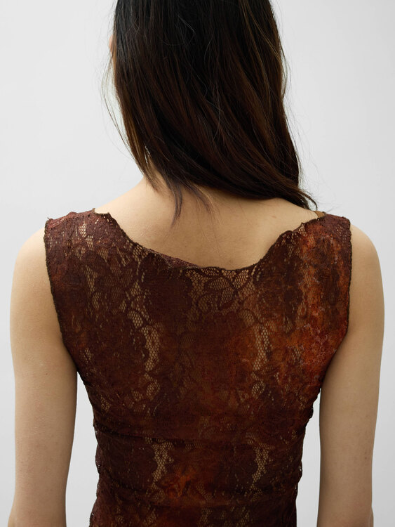 Plein Sud Asymmetrical Lace Top 