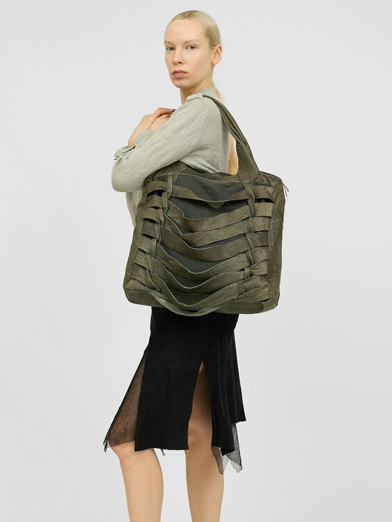 Cut-Out Leather Tote 