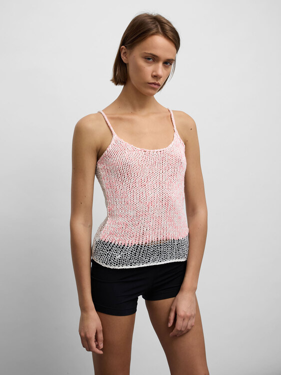 White & Pink Knitted Top 