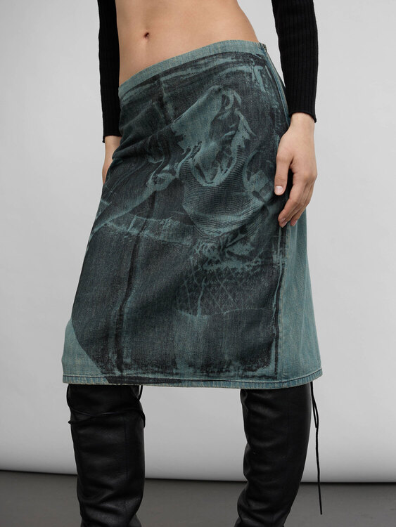 E-Play Denim Midi Skirt 