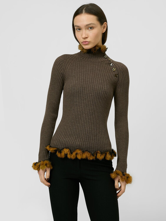 Gaultier Fur Trim Jumper 