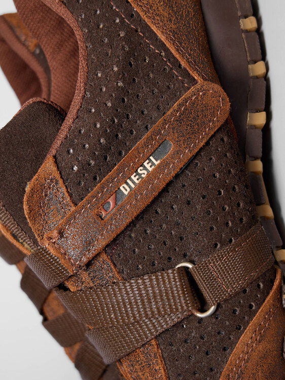 Diesel Leather And Suede Sneakers 