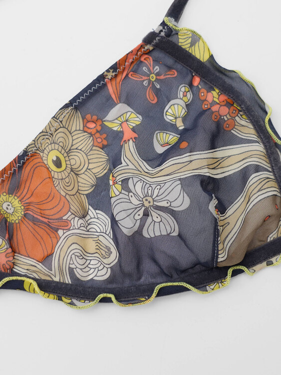 Miss Sixty Psychedelic Print Silk Bra 