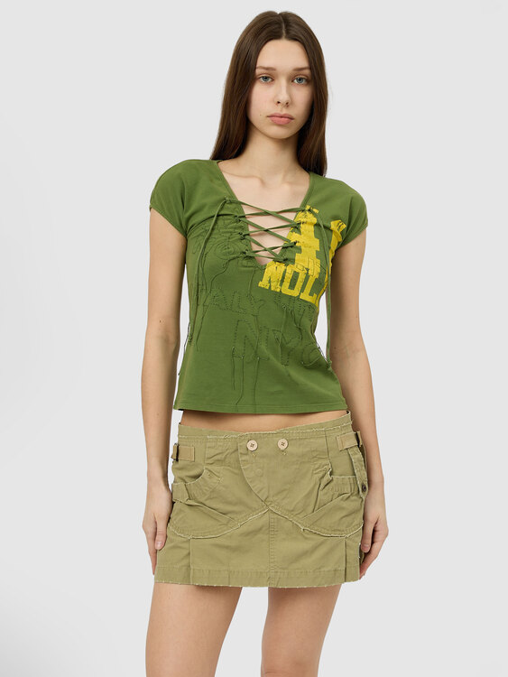 Diesel Khaki Mini Skirt 
