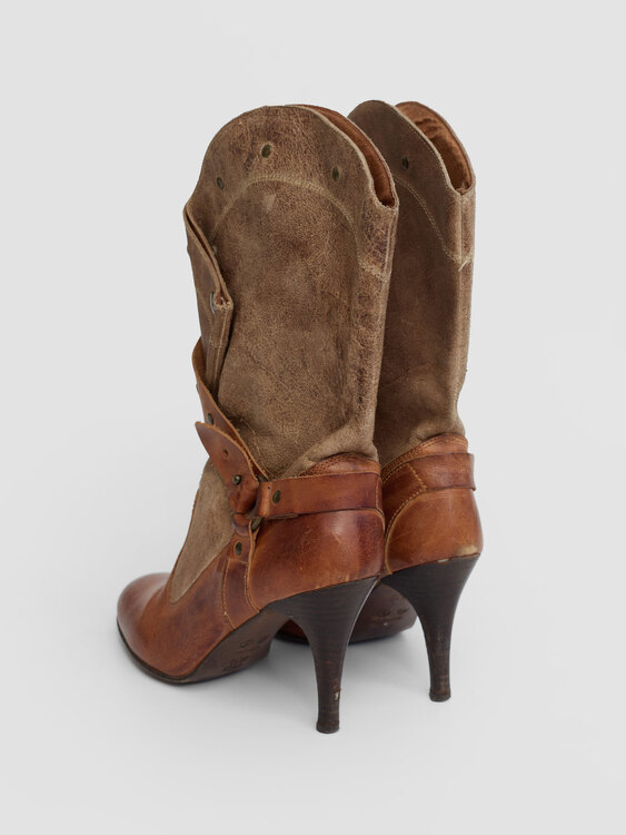 DieselStyleLab Heeled Leather Boots 