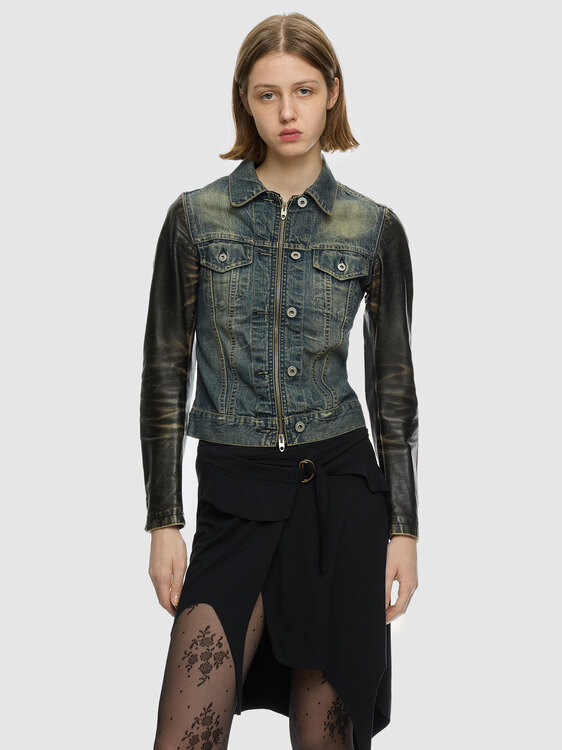 Nolita Leather And Denim Jacket 