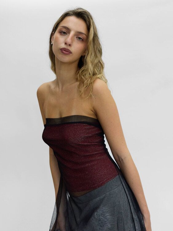 Pinko Sparkly Bandeau Top 