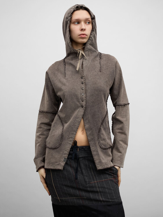 Cop Copine Acid Wash Hoodie 