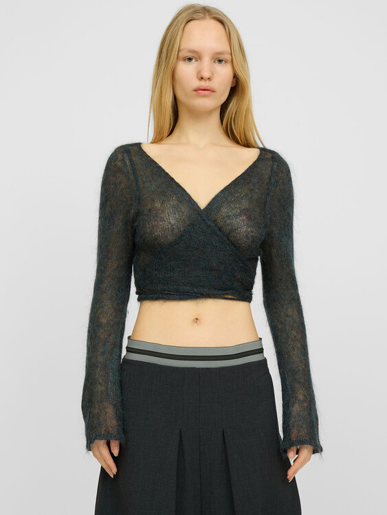 Sarah Pacini Cropped Cardigan 