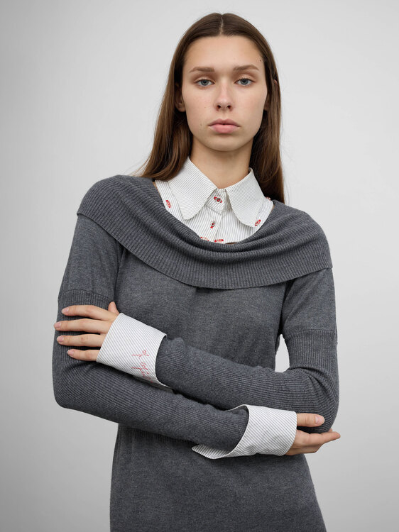 Cop Copine Knitted Shirt Dress 