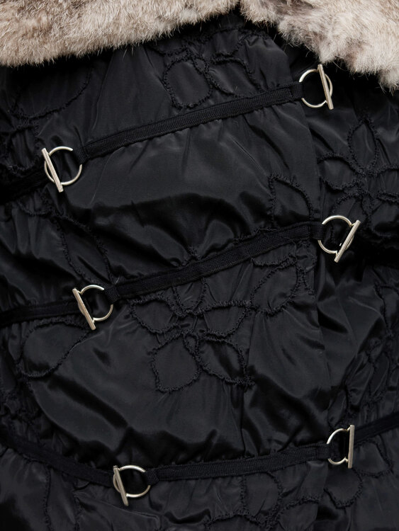 Black Nylon Embroidered Jacket 