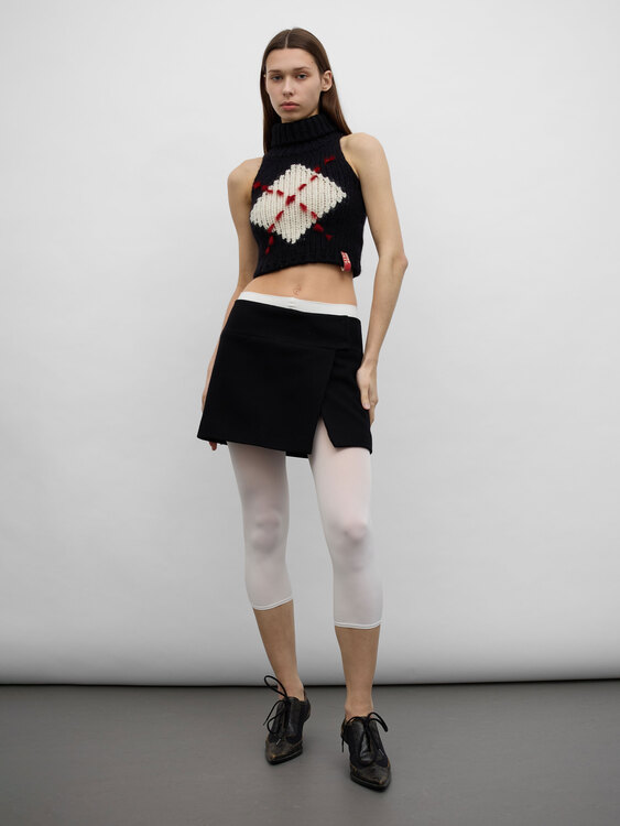 Miu Miu Wool Mini Skirt 