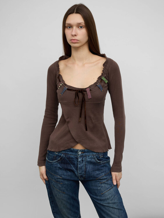 Miss Sixty Scoop Neck Blouse 