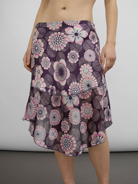 Michiko Koshino Floral Print Skirt 