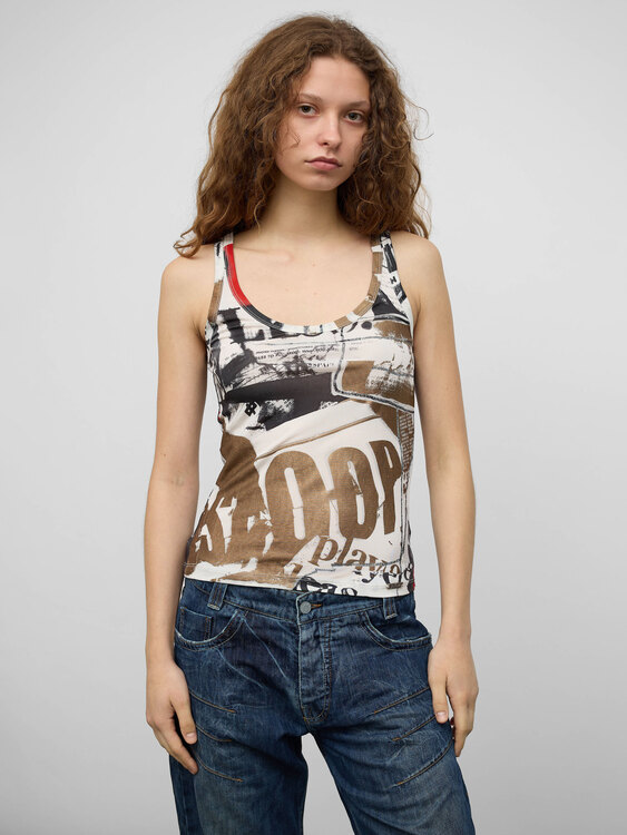 Galliano Graphic Print Top 