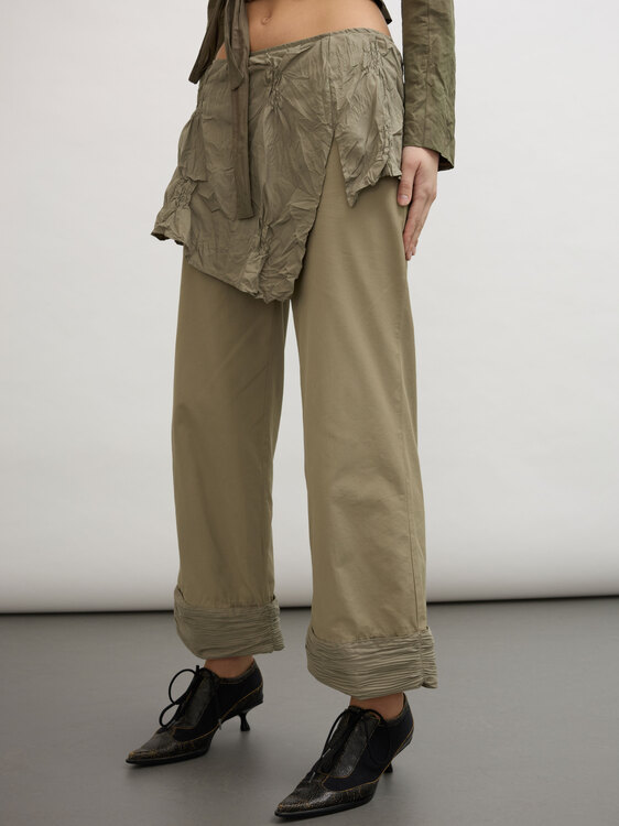 Olive Green Baggy Trousers 