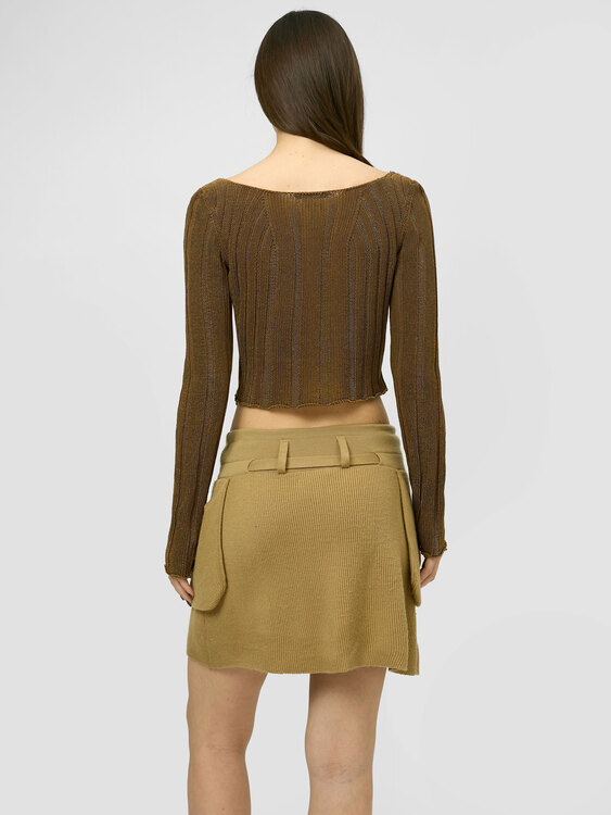Stefanel Knitted Wool Skirt 