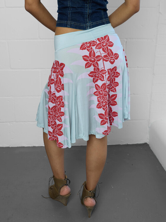 Michiko Koshino Floral Print Skirt 