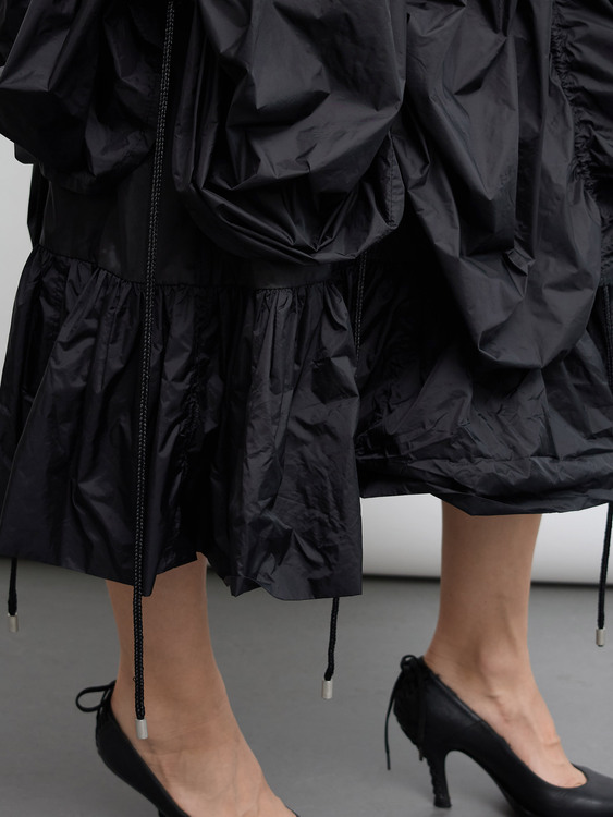 Stefanel Gathered Nylon Skirt 