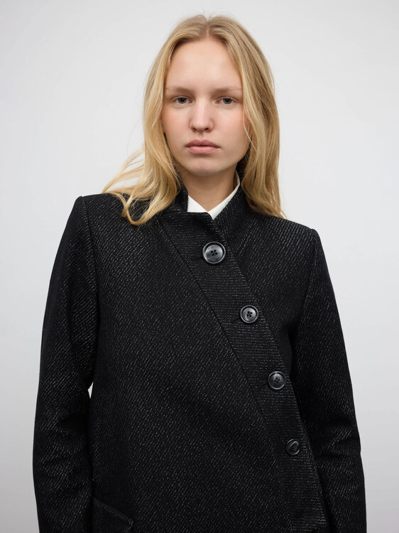 Cop Copine Asymmetrical Wool Coat 