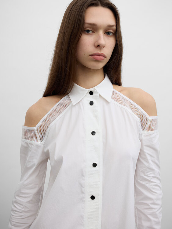 Just Cavalli Cold Shoulder Shirt 