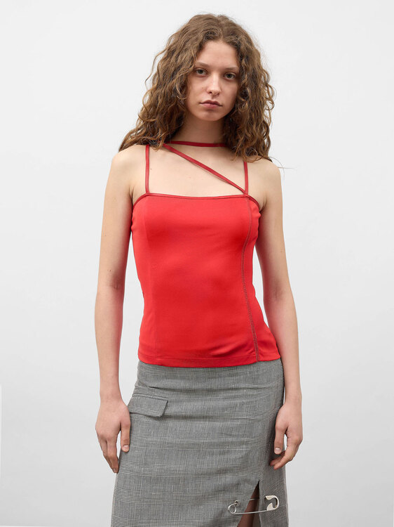 Extē Red Bustier Top 