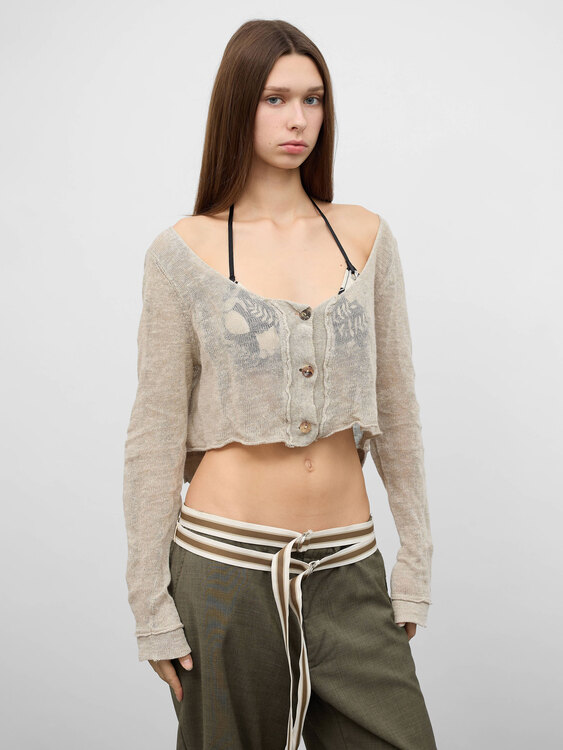 Sarah Pacini Cropped Cardigan 