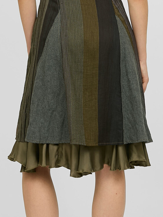 Patchwork Midi Dress 