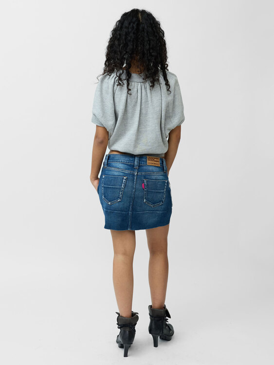 Nolita Bi-Material Mini Skirt 