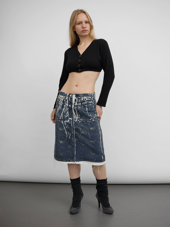 Cultura Denim Midi Skirt 