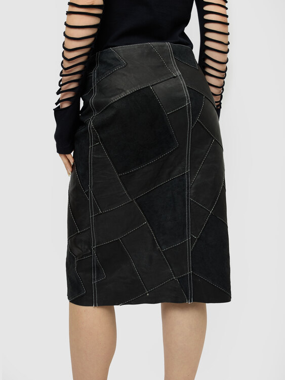 Plein Sud Patchwork Midi Skirt 