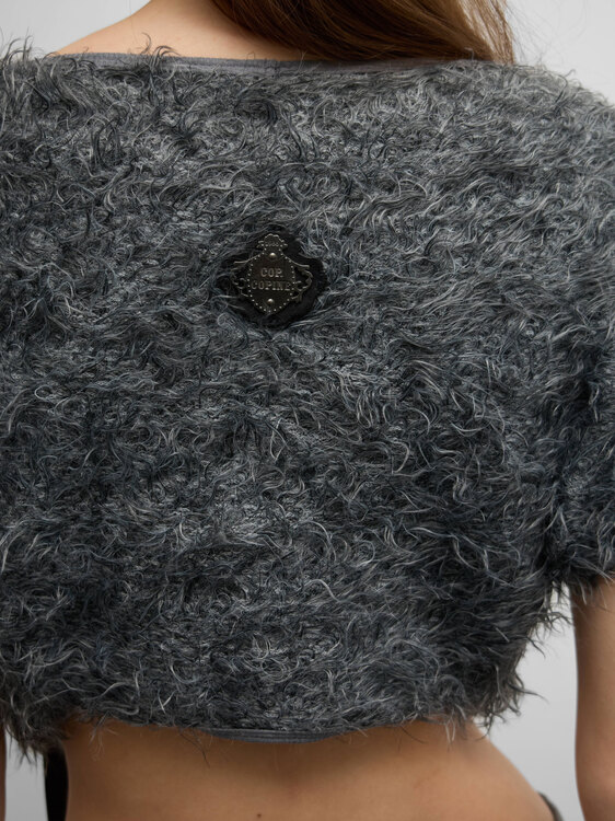 Cop Copine Fuzzy Crop Top 