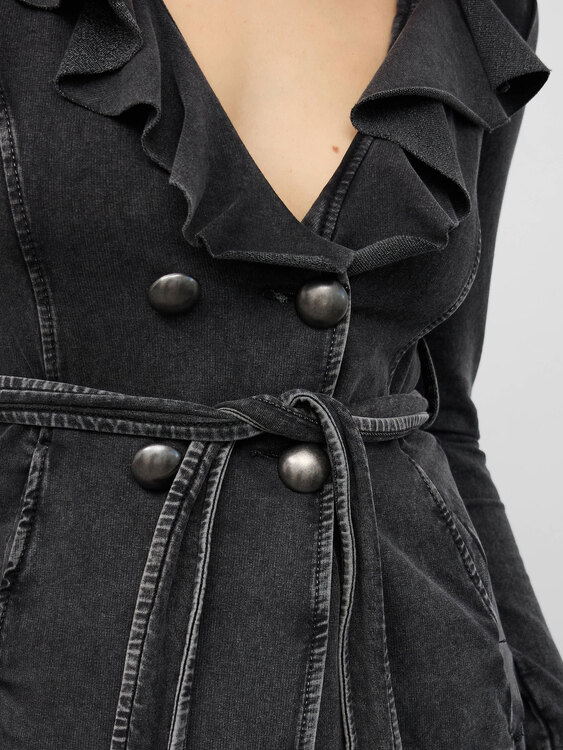 Fornarina Acid Wash Blazer Jacket 