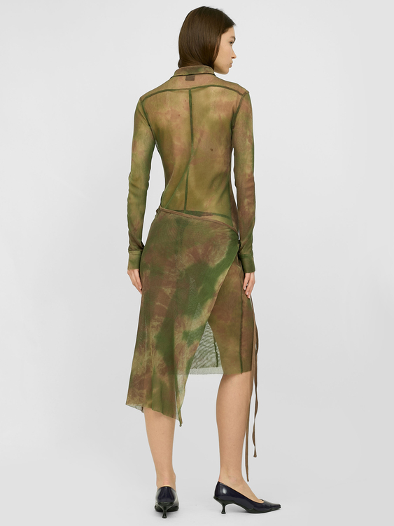 Plein Sud Tie-Dye Effect Midi Dress 