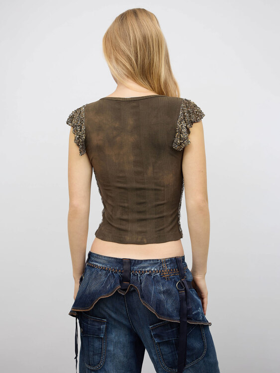 Gaetano Navarra Acid Wash Top 