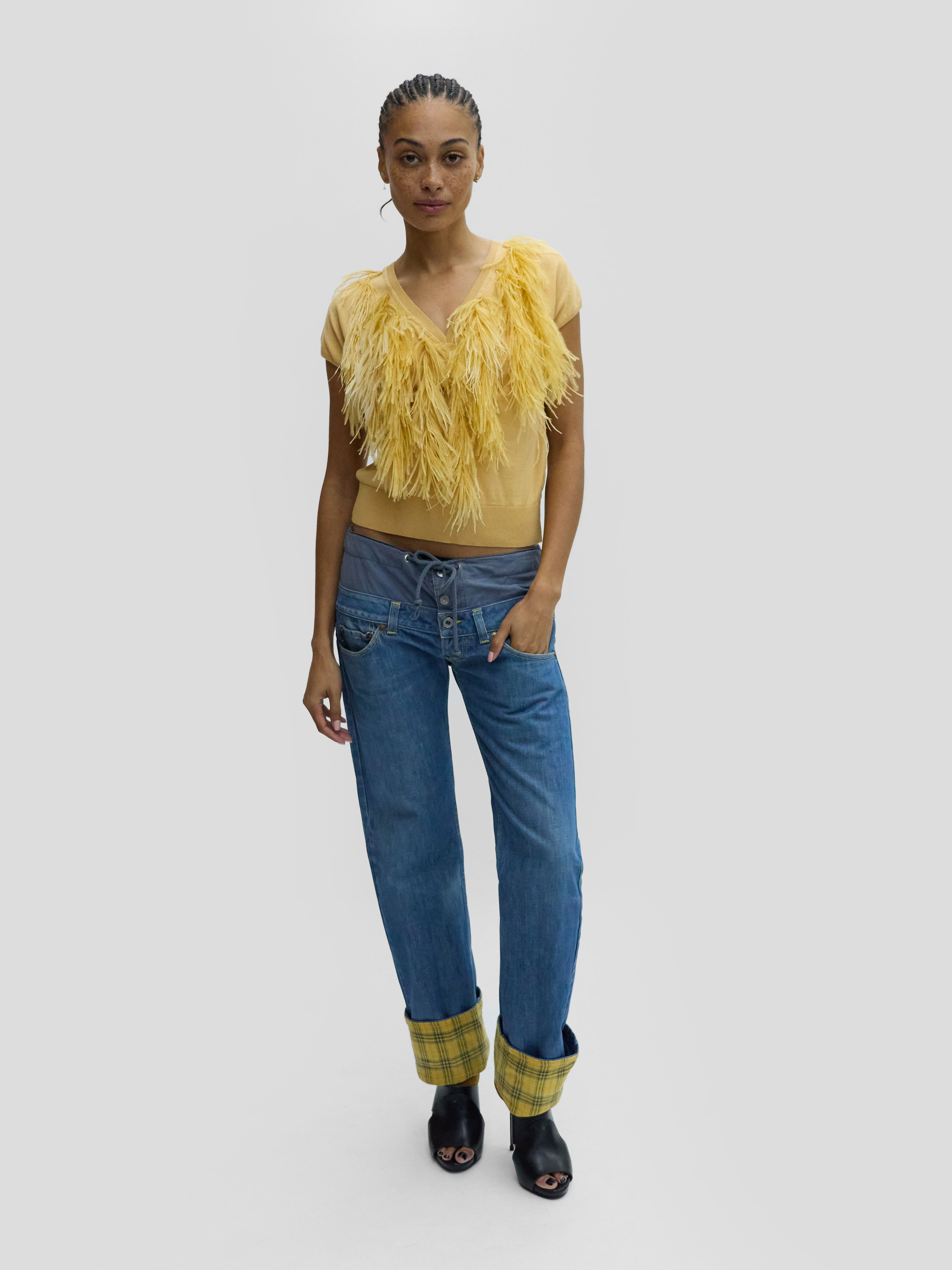 N1 Feather Appliqué Vest 