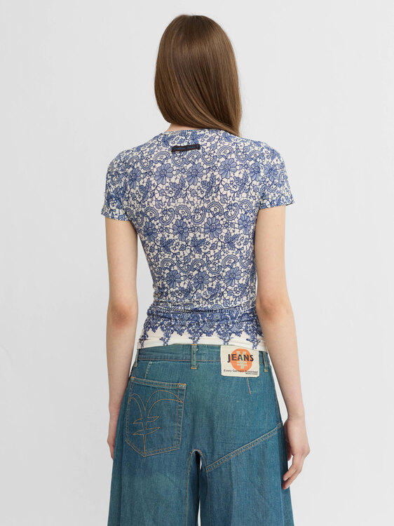 Gaultier Lace Print Top 