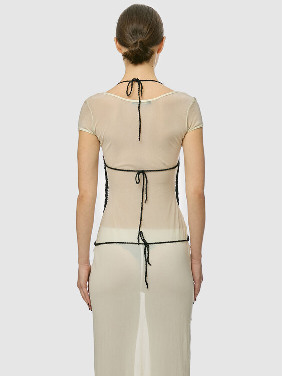 Gazebo Open-Knit Halter Top 